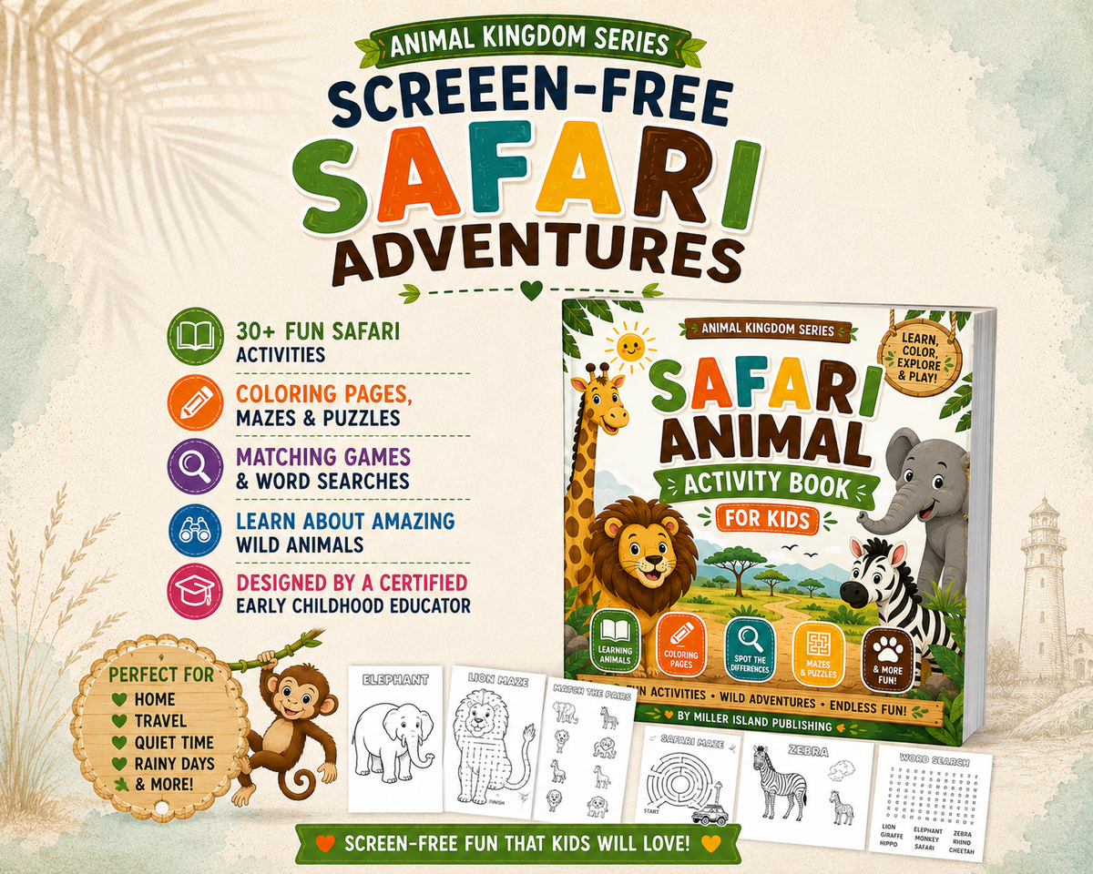 Safari Animal Activity Book for Kids