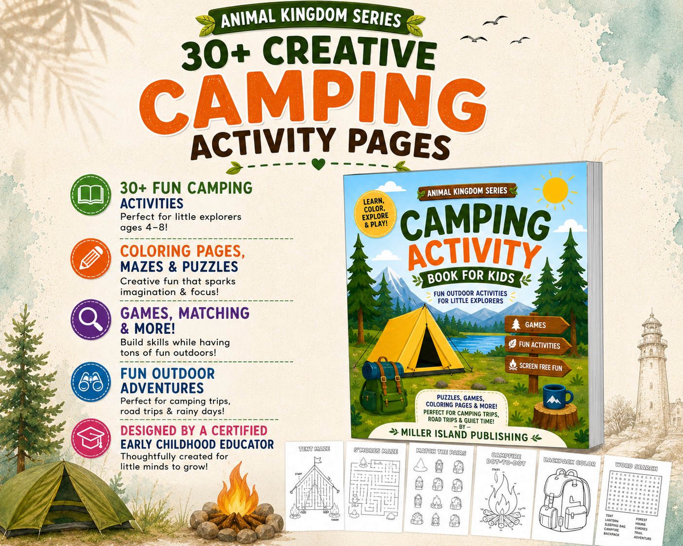Camping Activity Book for Kids