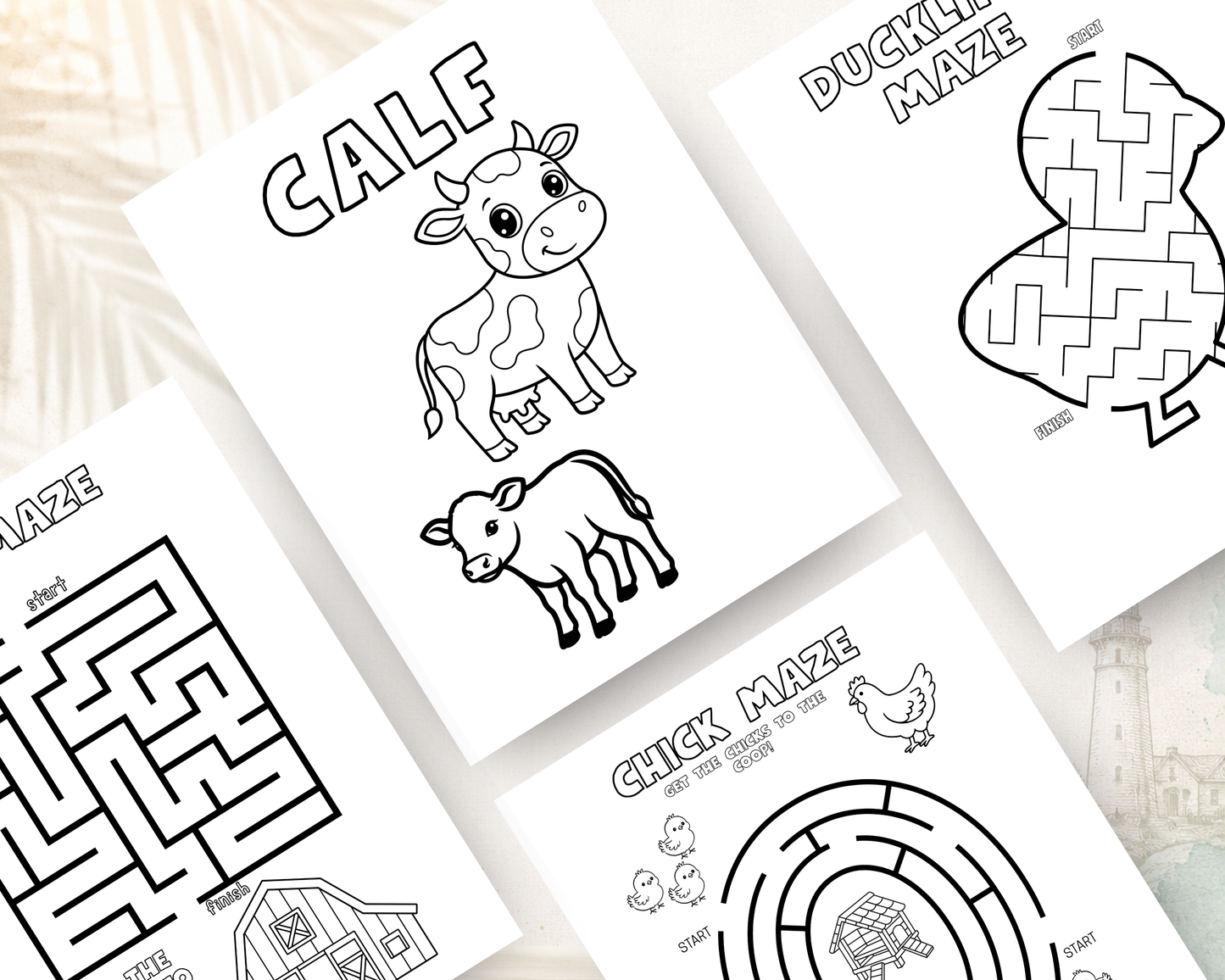 Barn Buddies Activity Book for Kids | Printable Digital PDF Download