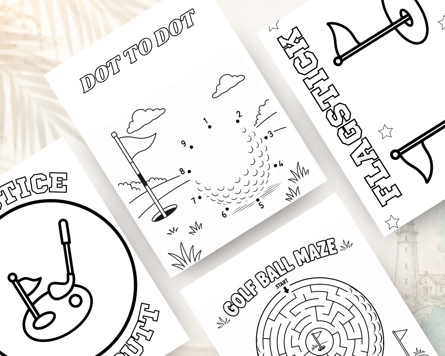Golf All-Star Activity Book for Kids | Printable PDF Digital Download