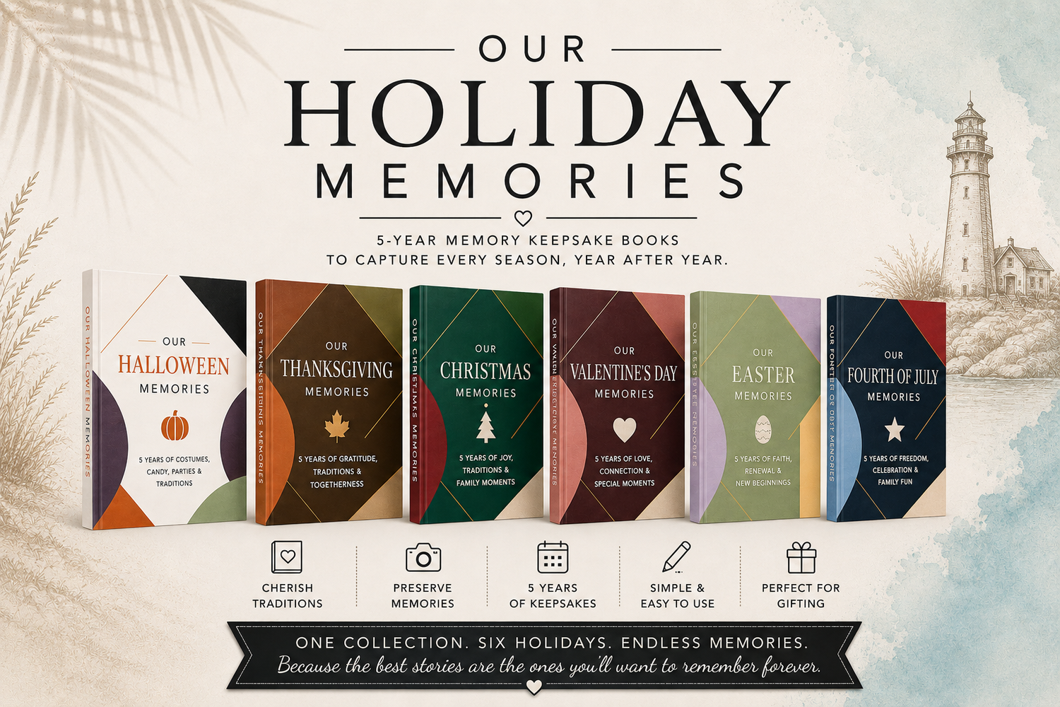Our Holiday Memories | 5-Year Family Memory Keepsake Books