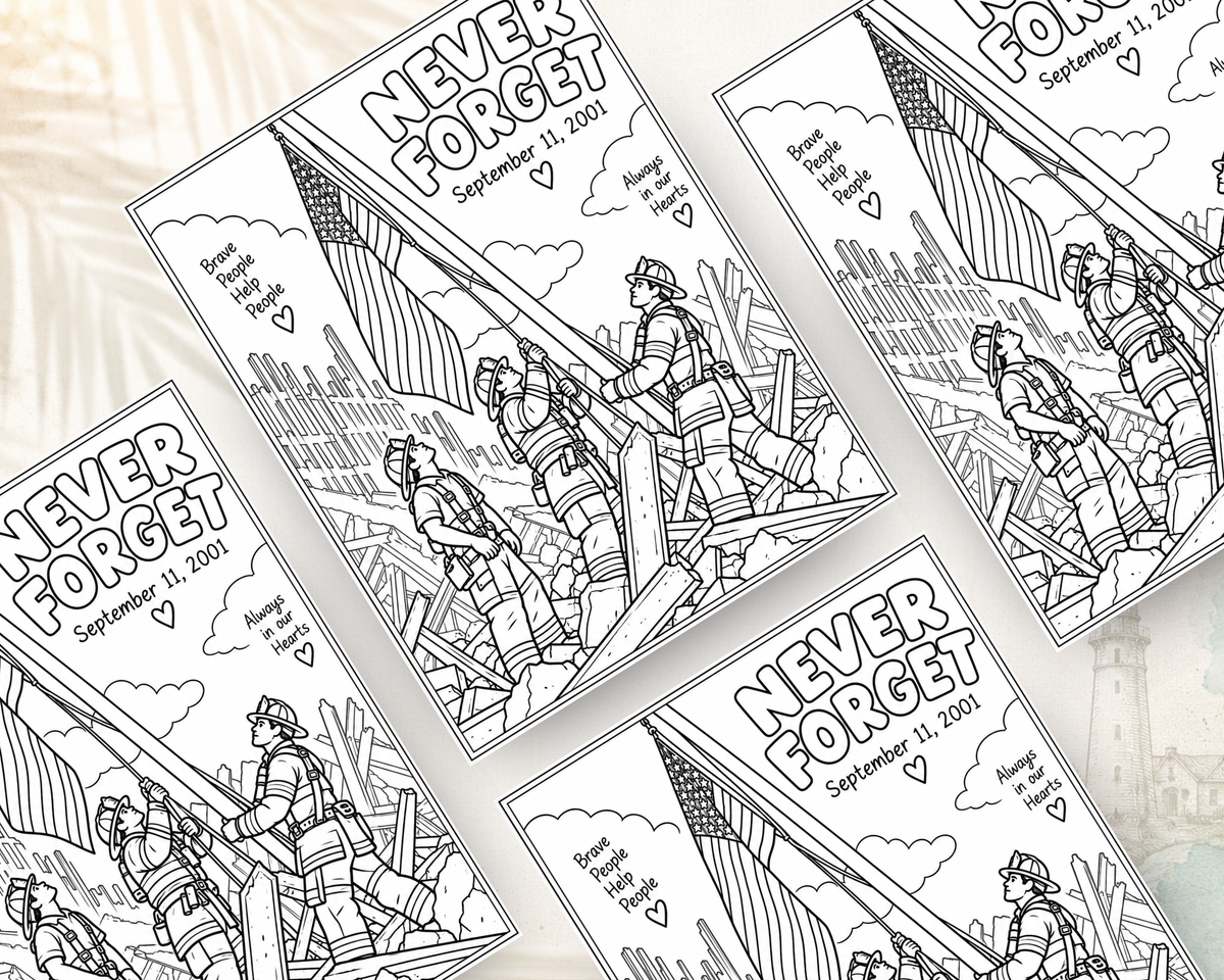 FREE We Remember: Patriot Day Activity Book for Kids | September 11 Printable