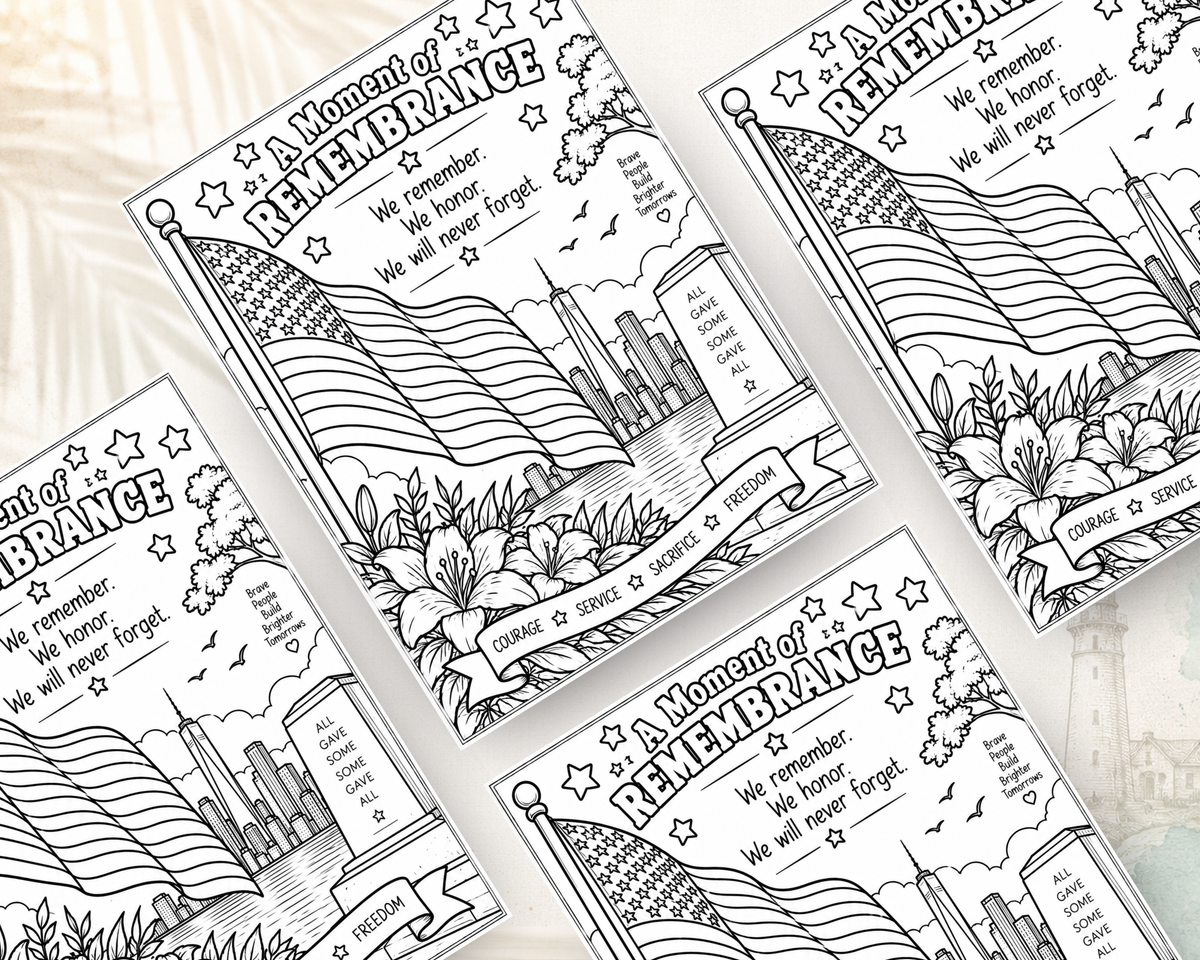 FREE We Remember: Patriot Day Activity Book for Kids | September 11 Printable