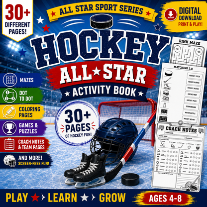 Hockey Activity Book for Kids | Printable PDF Download
