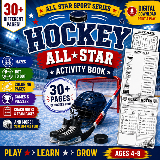 Hockey Activity Book for Kids | Printable PDF Download