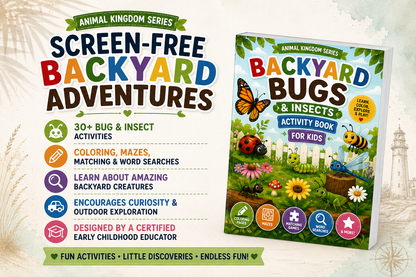 Backyard Bugs Activity Book for Kids | Insect Coloring, Mazes & Learning Fun