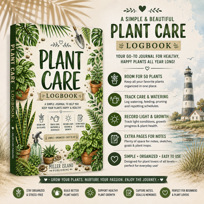 Plant Care Log Book: A Houseplant & Garden Journal for Watering, Growth Tracking, Care Notes & Plant Profiles