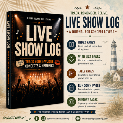 Live Show Log Book: A Concert, Festival & Event Journal with Memory Pages, Setlists, Wish Lists & Show Logs
