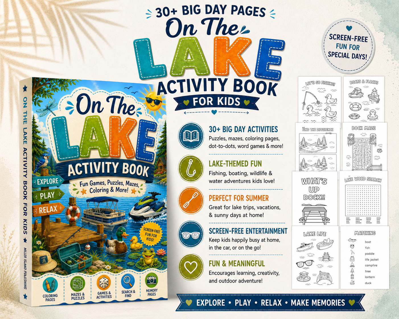 On the Lake Activity Book for Kids