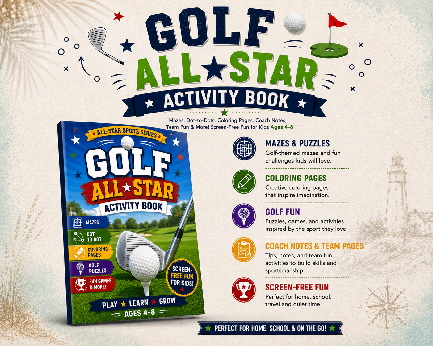 Golf All-Star Activity Book