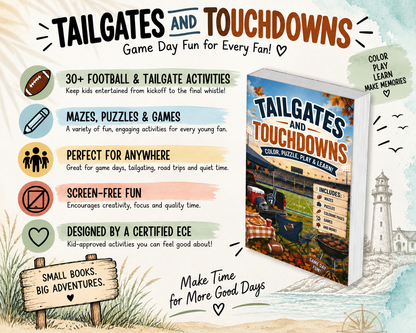 Tailgates & Touchdowns | Football Activity Book for Kids
