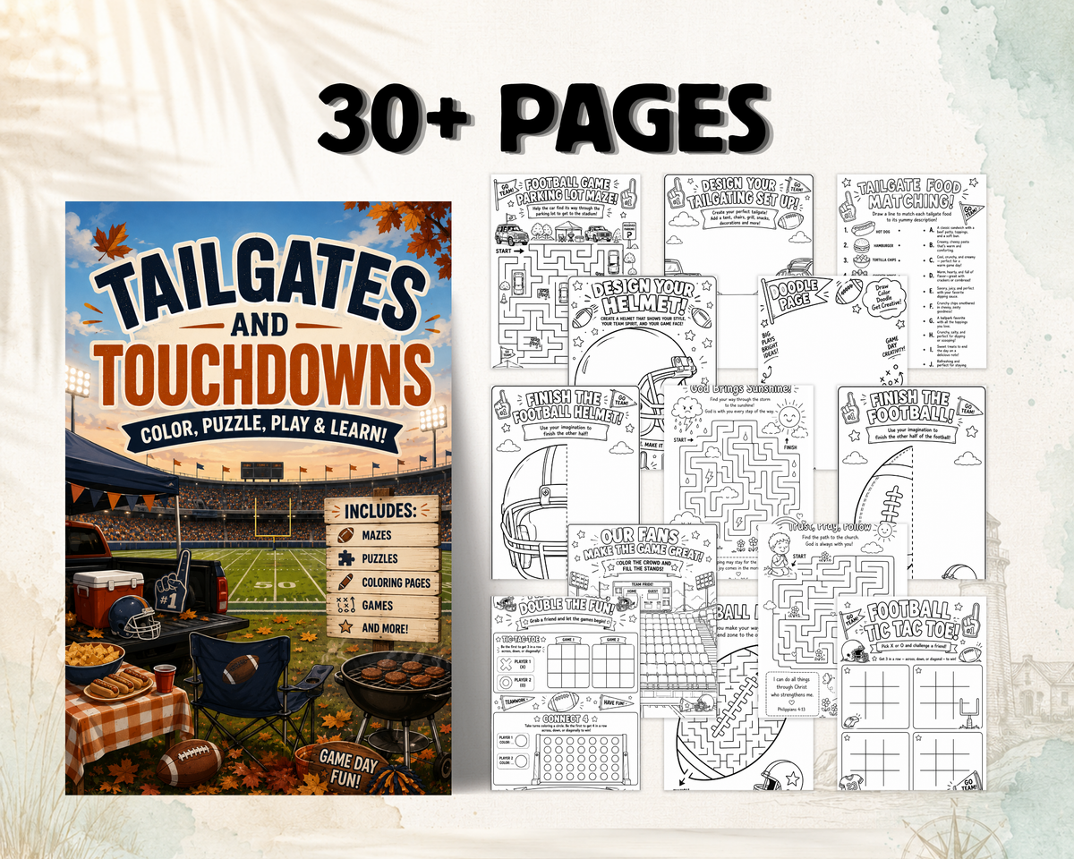 Tailgates & Touchdowns | Football Activity Book for Kids