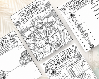 Football Activity Bundle for Kids | Printable Game Day Activities
