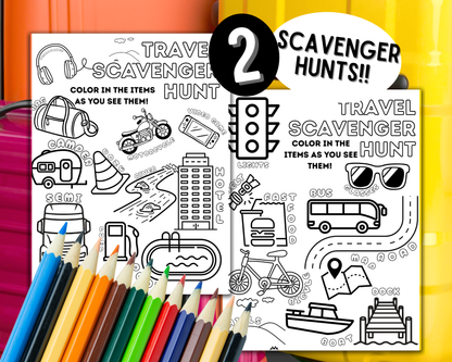 Travel Activity Book for Kids | Screen-Free Games, Coloring Pages, Mazes & Puzzles