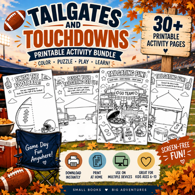 Football Activity Bundle for Kids | Printable Game Day Activities