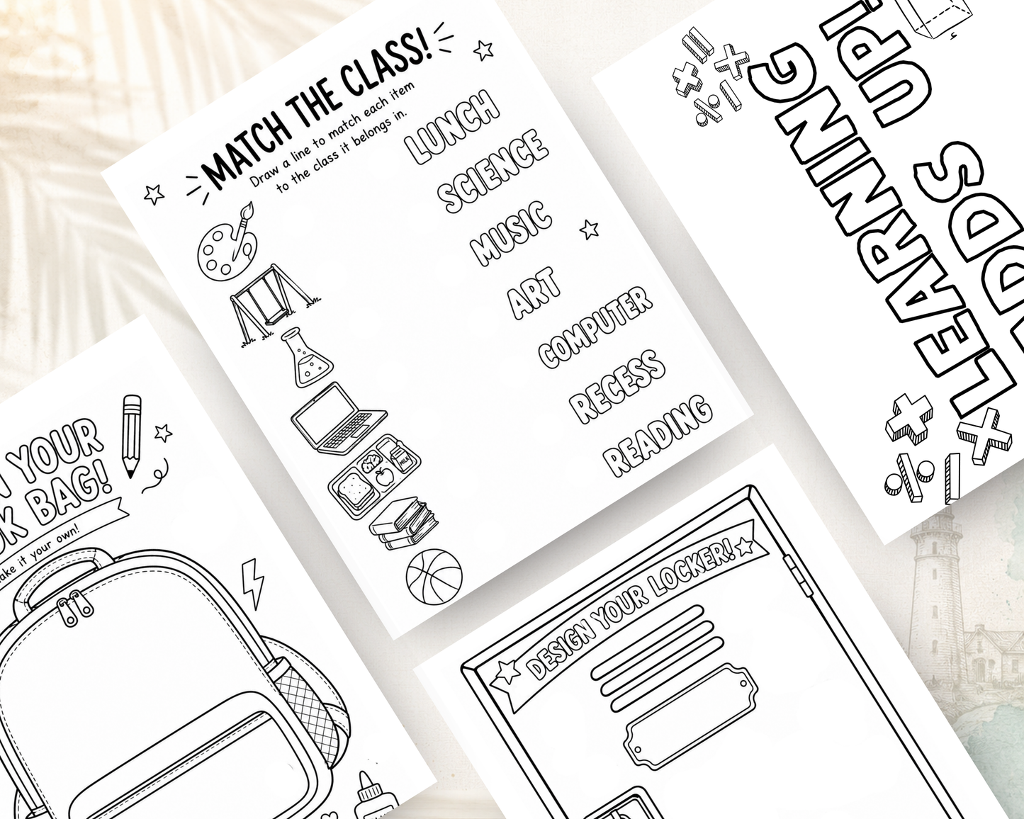 Back to School Activity Book for Kids | Printable PDF Digital Download