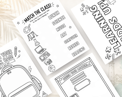 Back to School Activity Book for Kids | Printable PDF Digital Download