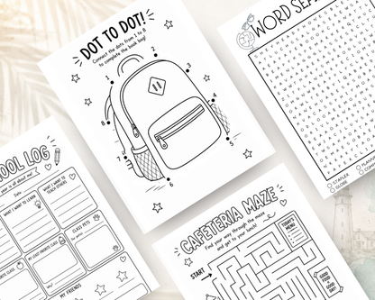Back to School Activity Book for Kids | Printable PDF Digital Download
