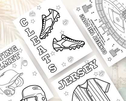Baseball All-Star Activity Book for Kids | Printable Digital PDF