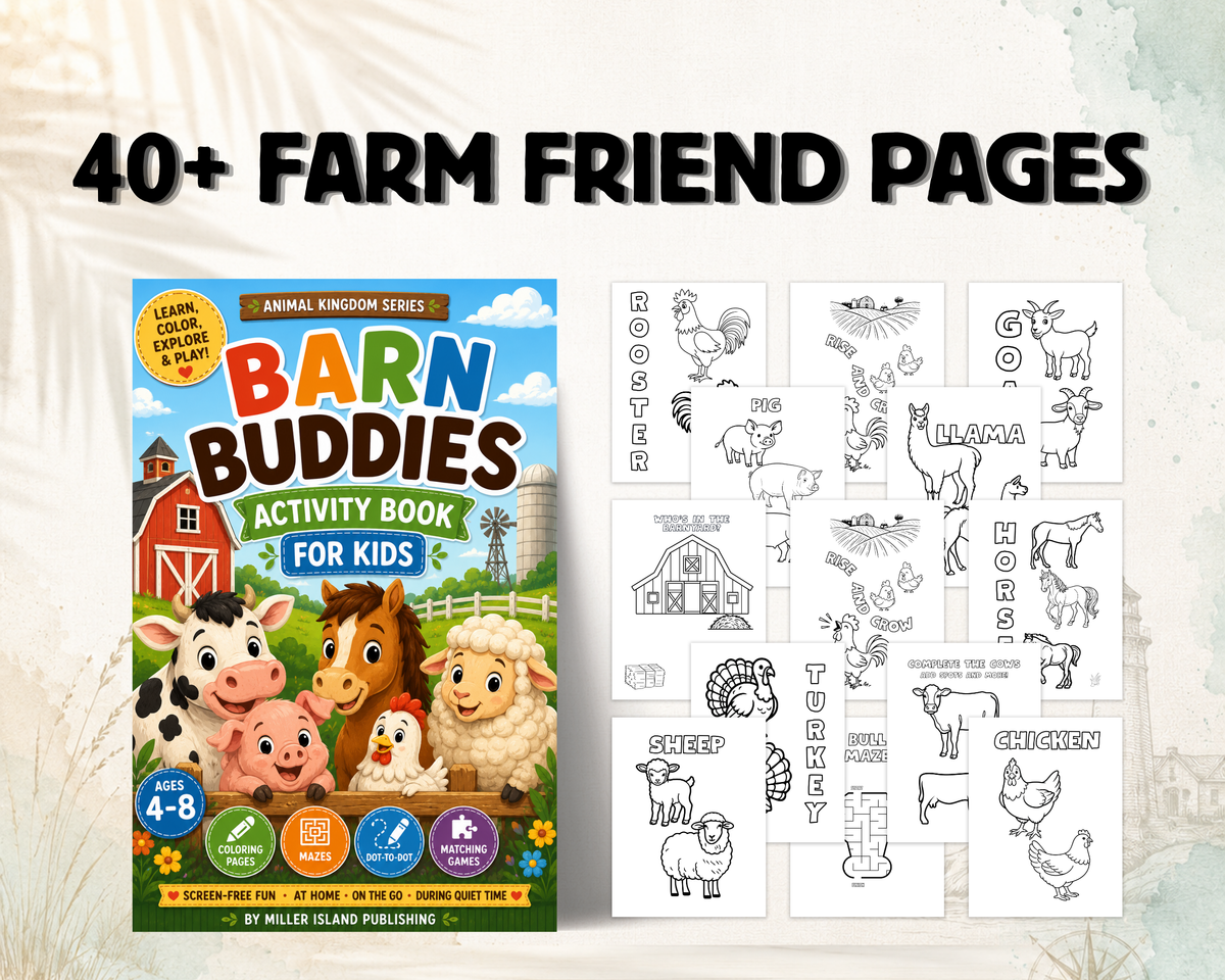 Barn Buddies Activity Book for Kids