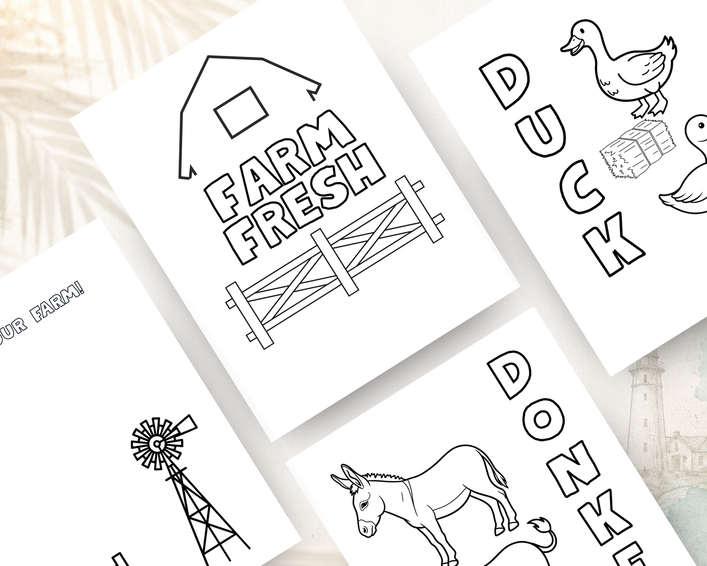 Barn Buddies Activity Book for Kids | Printable Digital PDF Download