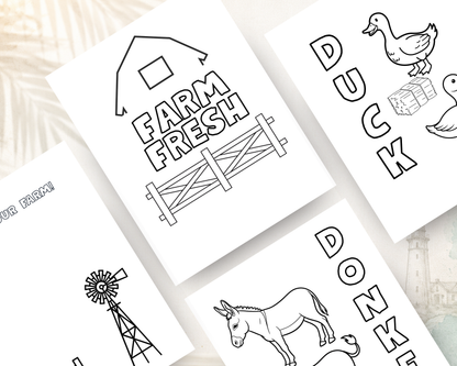 Barn Buddies Activity Book for Kids | Printable Digital PDF Download