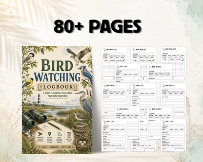 Bird Watching Journal Daily Log Book Sight Seeing