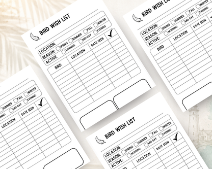 Bird Watching Journal Daily Log Book Sight Seeing
