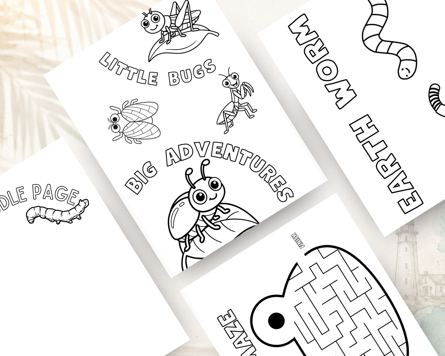 Backyard Bugs & Insects Activity Book for Kids | 40+ Page Printable PDF