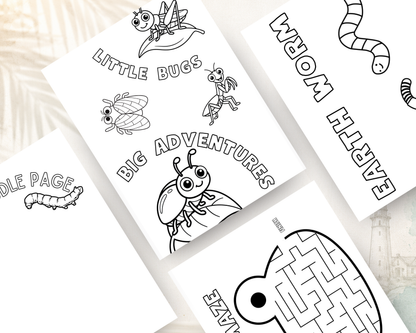 Backyard Bugs & Insects Activity Book for Kids | 40+ Page Printable PDF