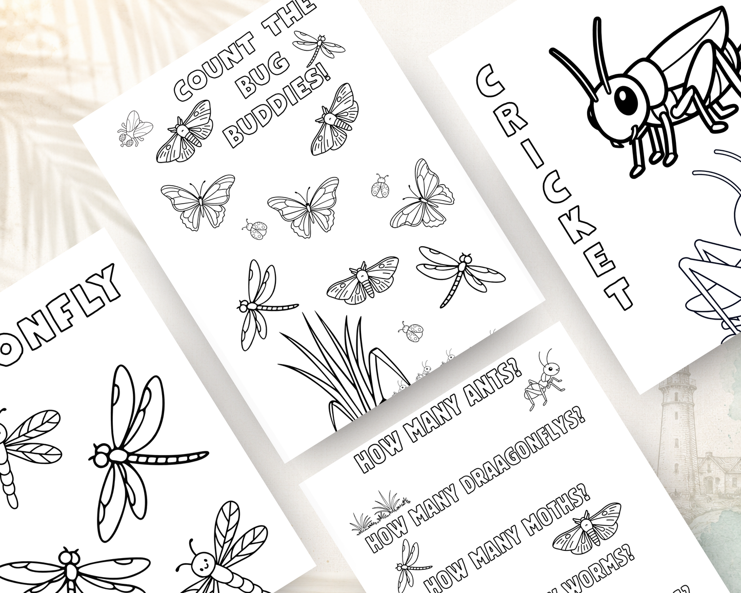 Backyard Bugs & Insects Activity Book for Kids | 40+ Page Printable PDF