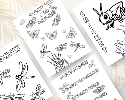 Backyard Bugs & Insects Activity Book for Kids | 40+ Page Printable PDF
