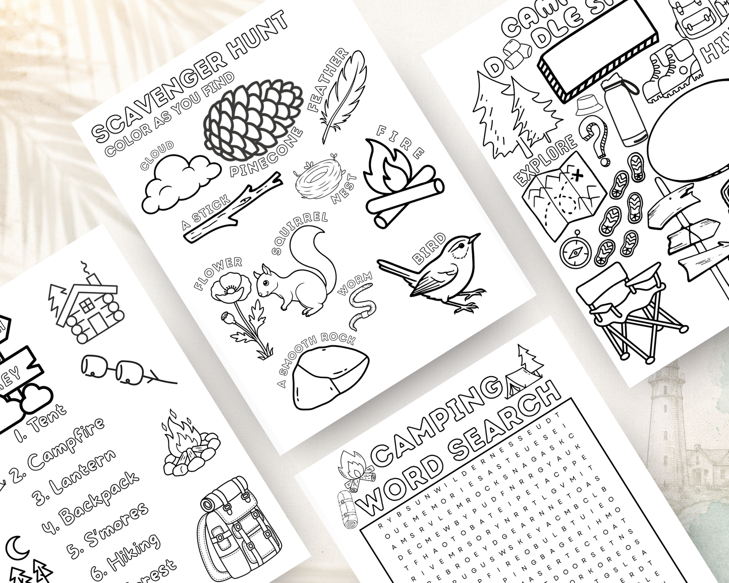 Camping Activity Book for Kids