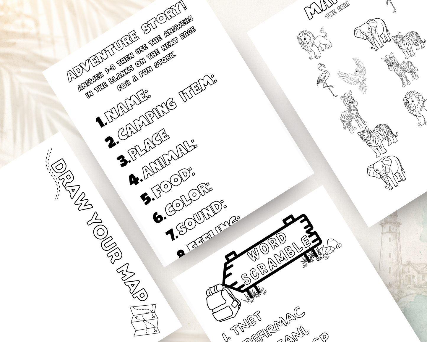 Camping Activity Book for Kids