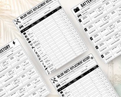 Printable Car Maintenance Log PDF | Vehicle Service Tracker