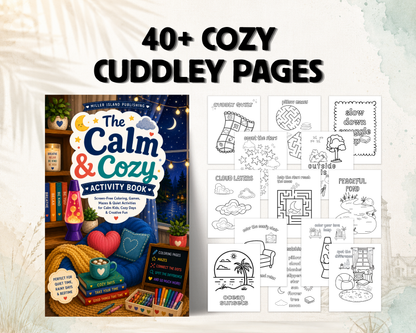 Calm & Cozy Kids Activity Book: A Relaxing Activity Book Filled with Coloring, Mazes, Dot-to-Dots, Matching Games & Mindful Fun