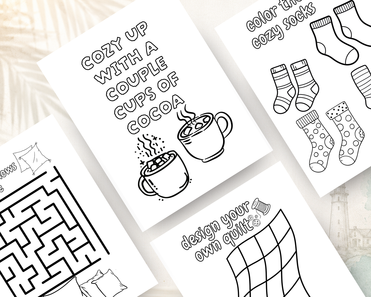 Calm & Cozy Kids Activity Book: A Relaxing Activity Book Filled with Coloring, Mazes, Dot-to-Dots, Matching Games & Mindful Fun