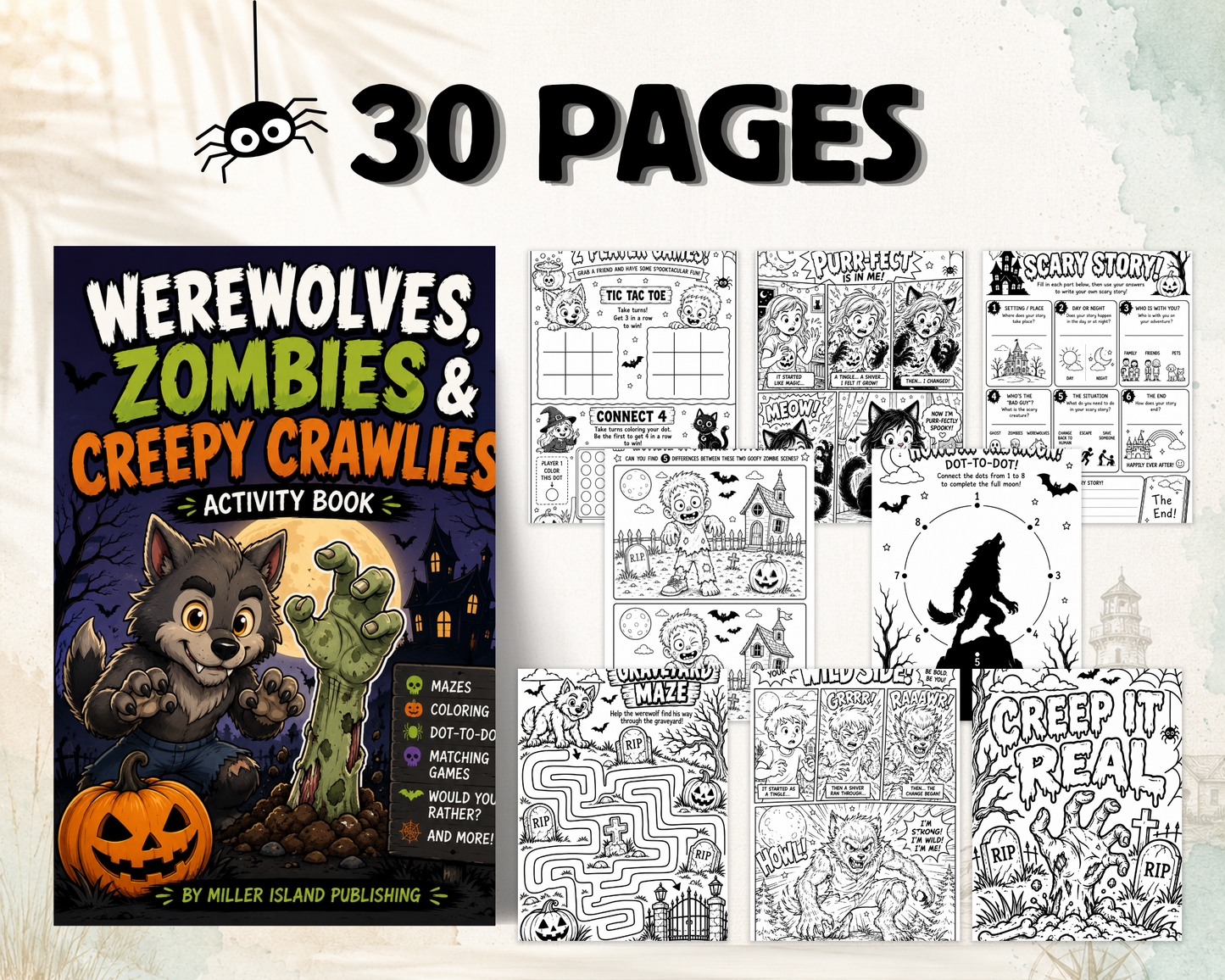 Werewolves, Zombies & Creepy Crawlies Activity Book
