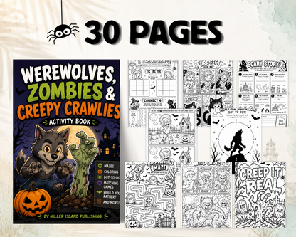 Werewolves, Zombies & Creepy Crawlies Activity Book