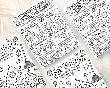 Fall Leaves & Changing Trees | Printable Fall Activity Book for Kids | Digital PDF