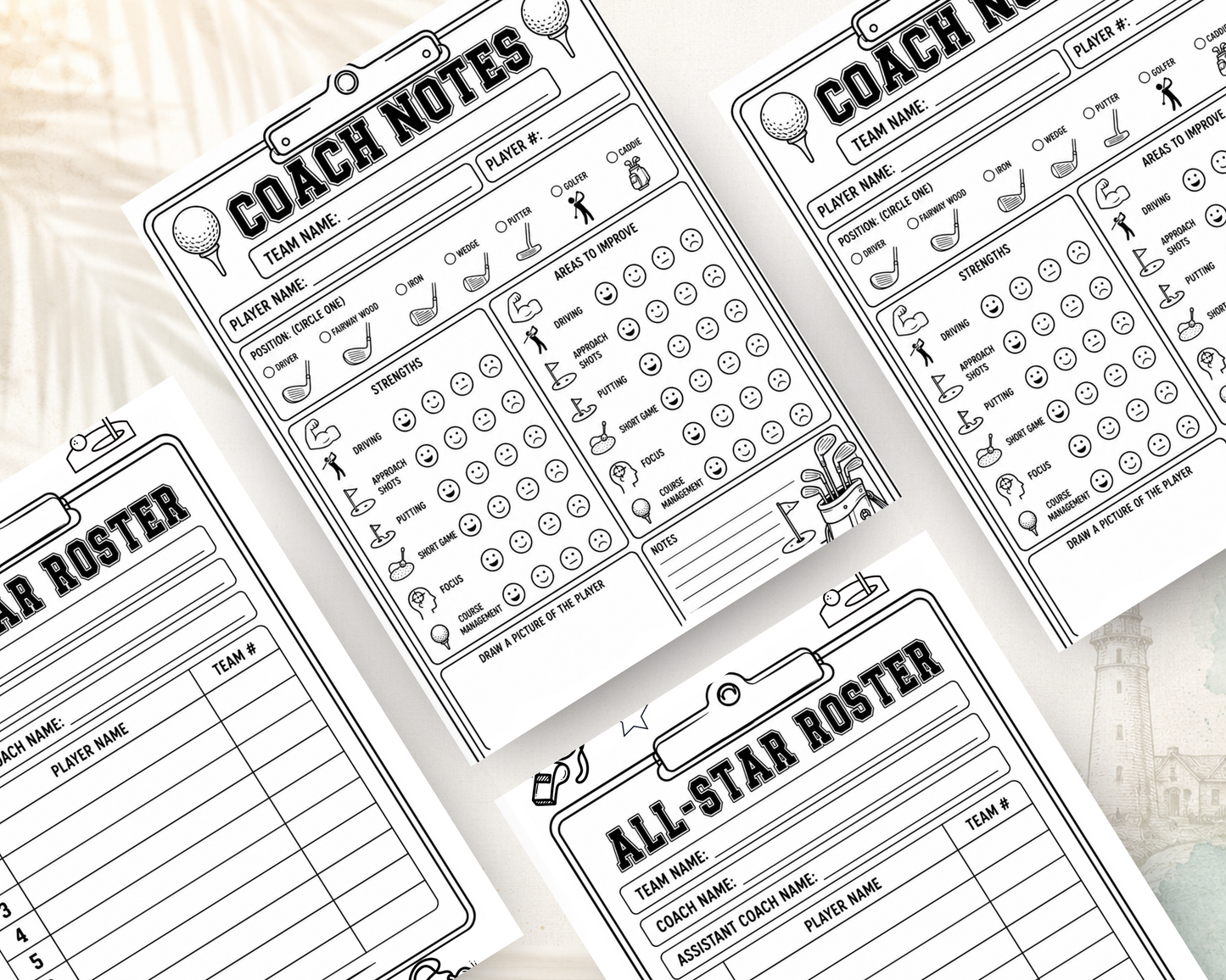 Golf All-Star Activity Book for Kids | Printable PDF Digital Download