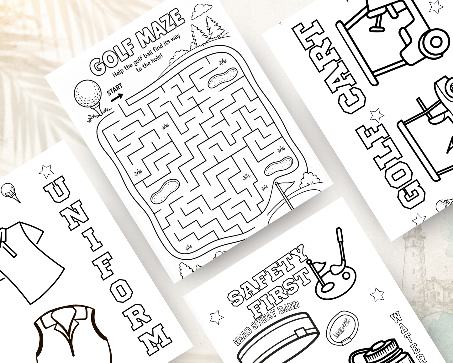 Golf All-Star Activity Book for Kids | Printable PDF Digital Download