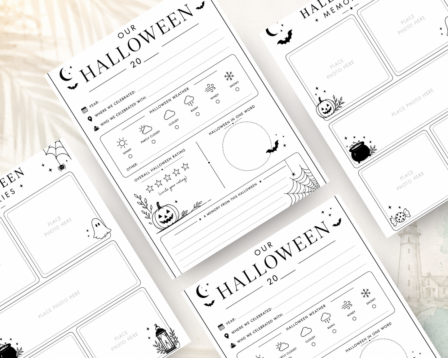 Printable Halloween Memory Book | 5-Year Family Keepsake PDF