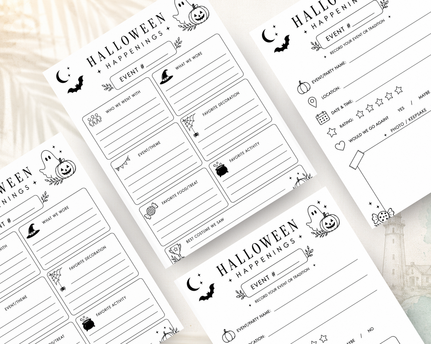 Printable Halloween Memory Book | 5-Year Family Keepsake PDF