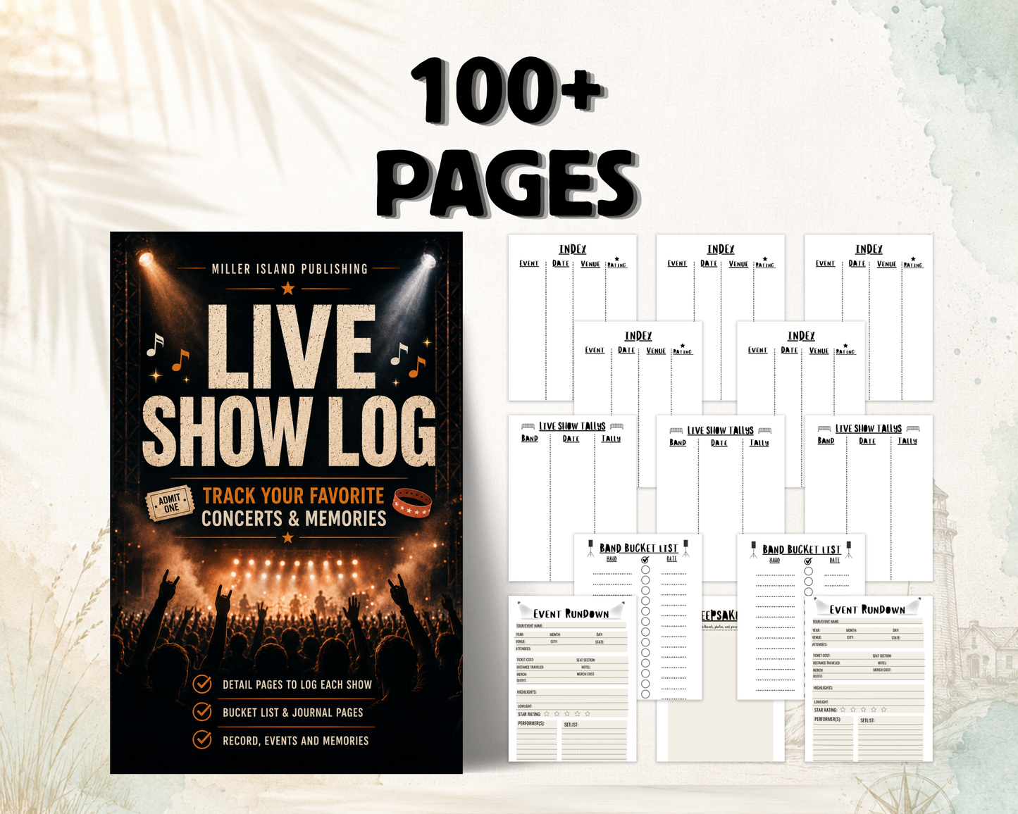 Live Show Log Book: A Concert, Festival & Event Journal with Memory Pages, Setlists, Wish Lists & Show Logs