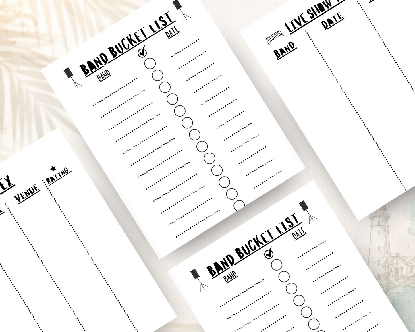 Live Show Log Book: A Concert, Festival & Event Journal with Memory Pages, Setlists, Wish Lists & Show Logs