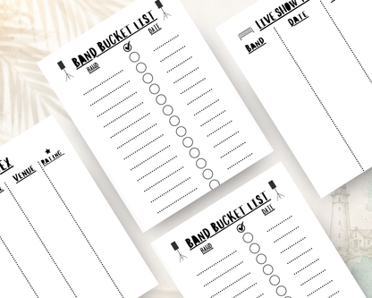 Live Show Log Book: A Concert, Festival & Event Journal with Memory Pages, Setlists, Wish Lists & Show Logs