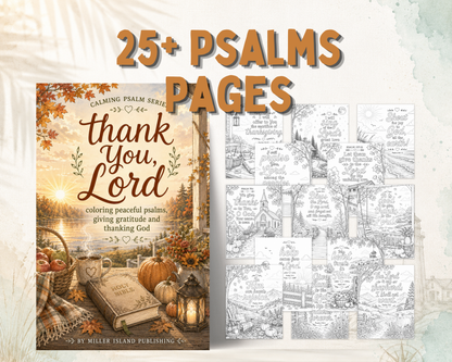 Thank You, Lord | Christian Gratitude Coloring Book | Calming Psalms Series