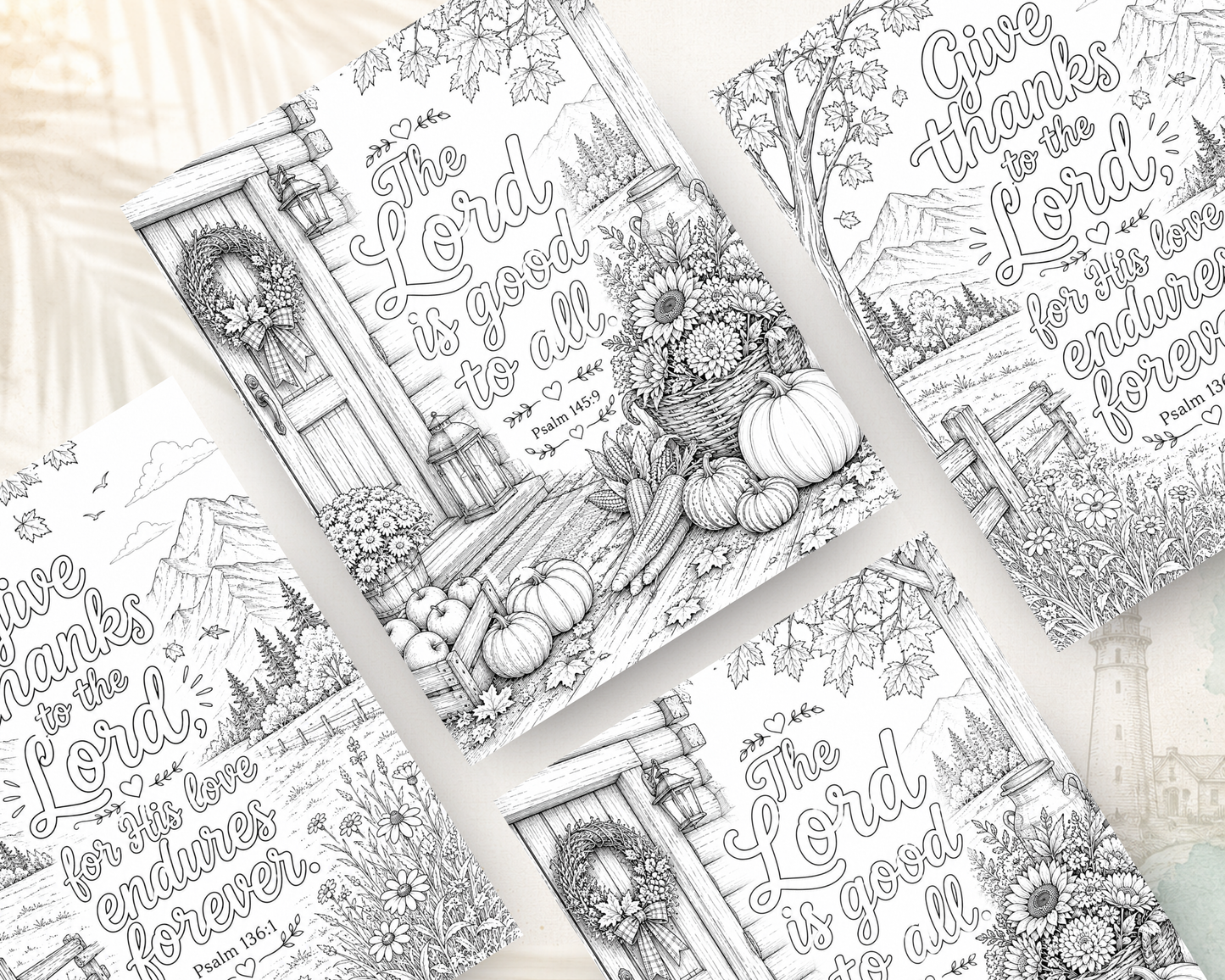 Thank You, Lord | Christian Gratitude Coloring Book | Calming Psalms Series