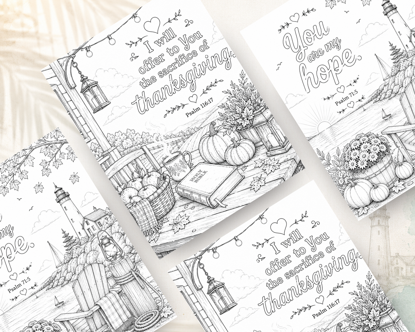 Thank You, Lord | Christian Gratitude Coloring Book | Calming Psalms Series